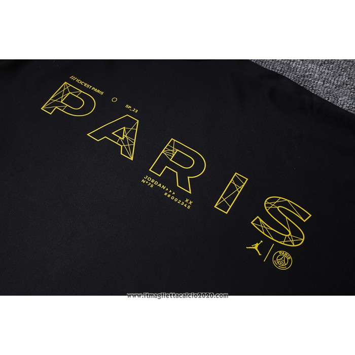 Tuta da Track Paris Saint-Germain Jordan Manica Corta 2023 2024 Nero - Pantalon Corto